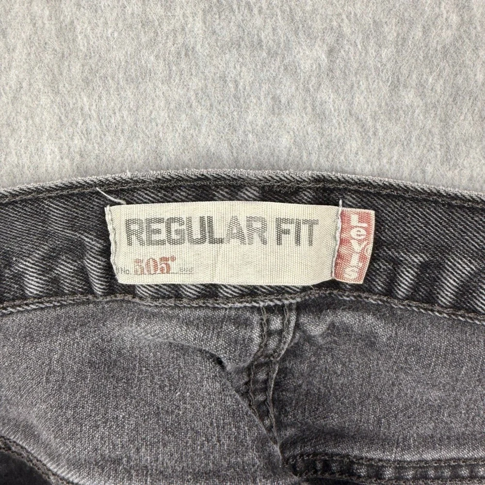 Vintage Levis 505 Jeans‎ Mens Fits 36x29 Black Denim Faded Straight Leg Casual